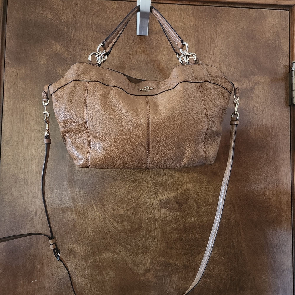 Coach Lexy Brown  Leather Shoulder Bag